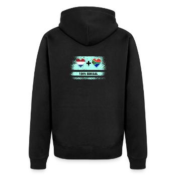 L’Afrique du Sud et les Pays-Bas 100% Genius flag - Veste à capuche bio Premium Unisexe - noir - Dos - Nico (187cm)