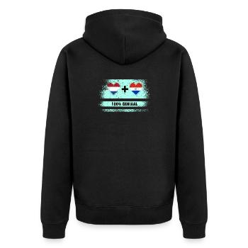 Drapeau 100% Genius du Paraguay et des Pays-Bas - Veste à capuche bio Premium Unisexe - noir - Dos - Nico (187cm)