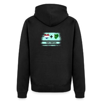 Pakistan et Pays-Bas 100% Genius flag - Veste à capuche bio Premium Unisexe - noir - Dos - Nico (187cm)