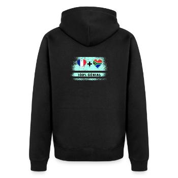 France et Afrique du Sud 100% génial - Veste à capuche bio Premium Unisexe - noir - Dos - Nico (187cm)