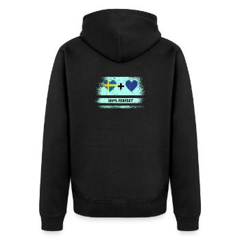 Europe et Suède 100% Parfait / Cadeau - Veste à capuche bio Premium Unisexe - noir - Dos - Nico (187cm)