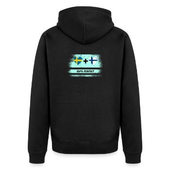 Finlande et Suède 100% parfait / cadeau - Veste à capuche bio Premium Unisexe - noir - Dos - Nico (187cm)