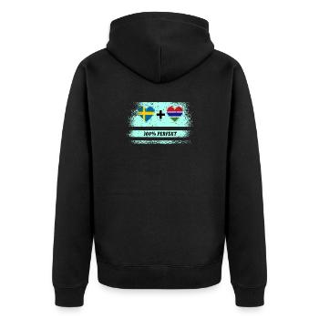 Gambie et Suède 100% Parfait / Cadeau - Veste à capuche bio Premium Unisexe - noir - Dos - Nico (187cm)