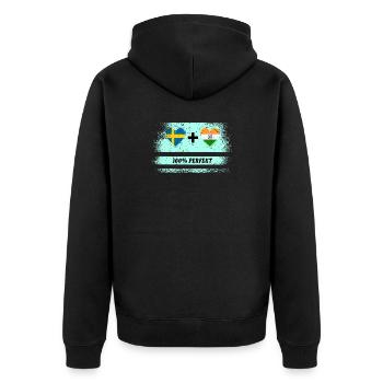 Inde et Suède 100% Parfait / Cadeau - Veste à capuche bio Premium Unisexe - noir - Dos - Nico (187cm)