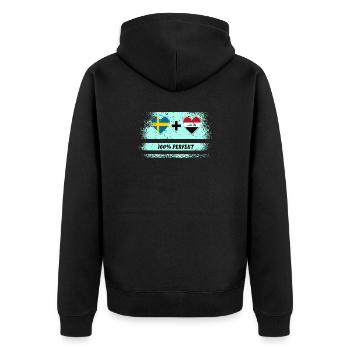 Irak et Suède 100% Parfait / Cadeau - Veste à capuche bio Premium Unisexe - noir - Dos - Nico (187cm)