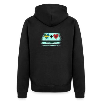 Maroc et Suède 100% Parfait / Cadeau - Veste à capuche bio Premium Unisexe - noir - Dos - Nico (187cm)