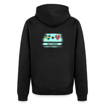 Norvège et Suède 100% Parfait / Cadeau - Veste à capuche bio Premium Unisexe - noir - Dos - Nico (187cm)