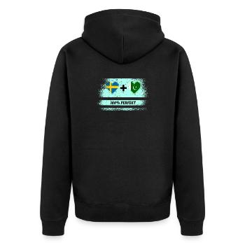 Pakistan et Suède 100% Parfait / Cadeau - Veste à capuche bio Premium Unisexe - noir - Dos - Nico (187cm)