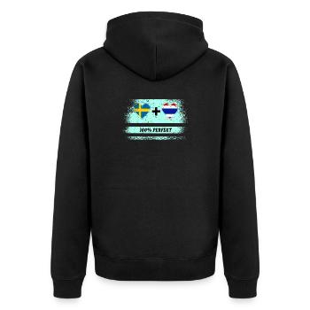 Thaïlande et Suède 100% parfait / cadeau - Veste à capuche bio Premium Unisexe - noir - Dos - Nico (187cm)