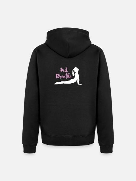 Yoga Geschenkidee - Namaste - Unisex Premium Bio Zip Hoodie - Schwarz
