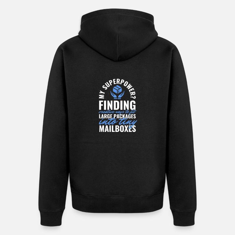 Postbote Postbotin Post Briefträger - Unisex Premium Bio Zip Hoodie - Schwarz