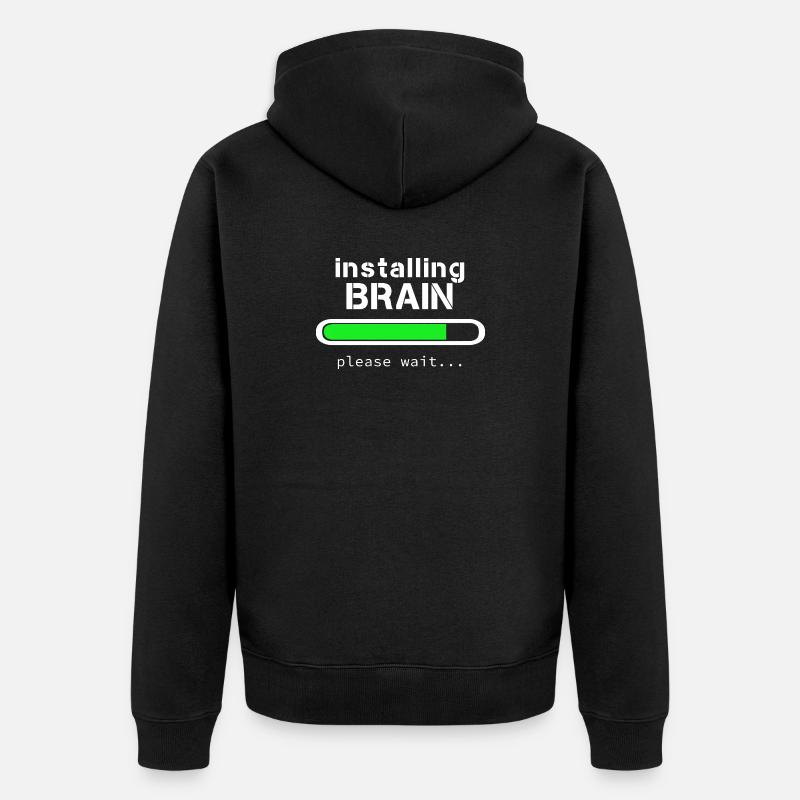Installing Brain - Veste à capuche bio Premium Unisexe - noir