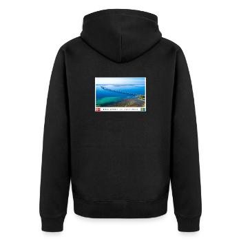 Broloppet 2025 - Unisex Premium Bio Zip Hoodie - Schwarz - Hinten - Nico (187cm)