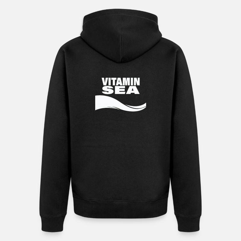 VITAMINE DE MER - Veste à capuche bio Premium Unisexe - noir