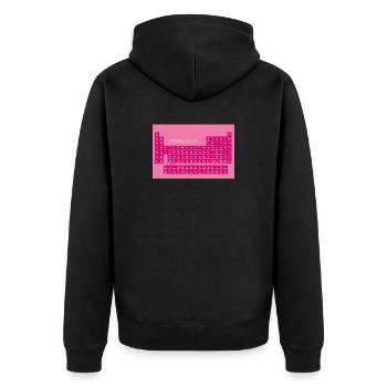 Periodensystem poster Rosa - Unisex Premium Bio Zip Hoodie - Schwarz - Hinten - Nico (187cm)