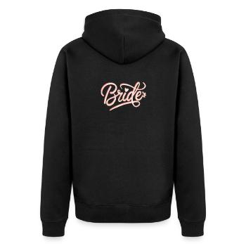Police de paillettes de mariée - Veste à capuche bio Premium Unisexe - noir - Dos - Nico (187cm)