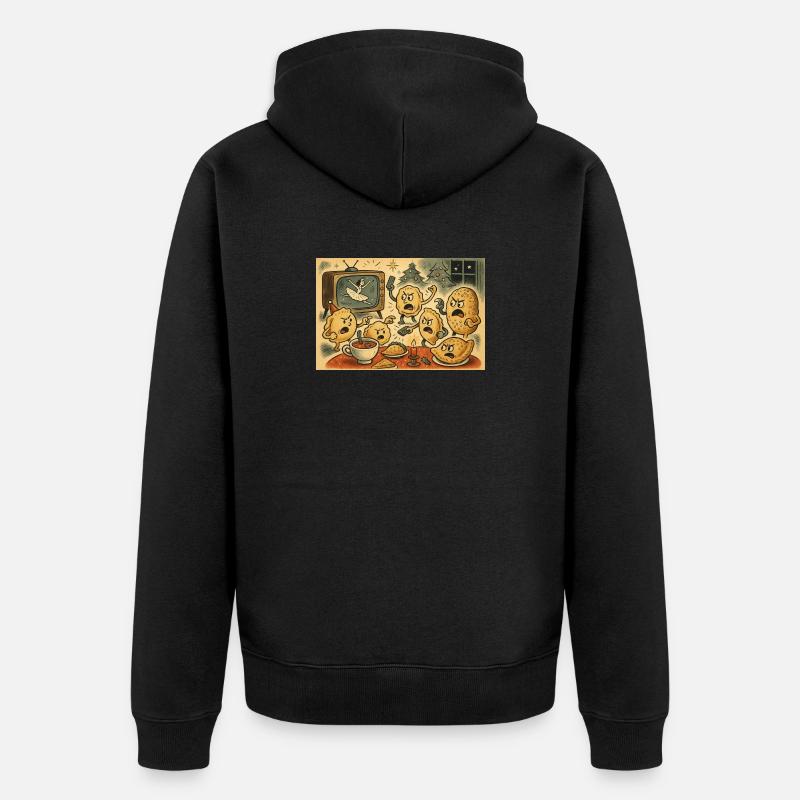 Rébellion à la télévision en soirée - Veste à capuche bio Premium Unisexe - noir