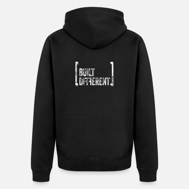 Devis de détresse construite différente - Veste à capuche bio Premium Unisexe - noir