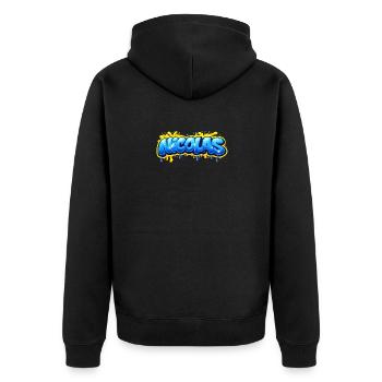 NICOLAS GRAFFITI NAME FOR PERFECT GIFT PRINTABLE - Unisex Premium Organic Zip Hoodie - black - Back - Nico (187cm)