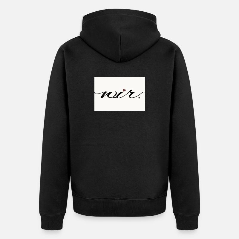 Nous. – Chemise Modern Love Statement - Veste à capuche bio Premium Unisexe - noir