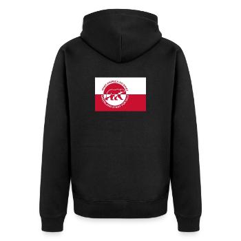 Groenland - Faire disparaître l’Amérique (Édition drapeau) - Veste à capuche bio Premium Unisexe - noir - Dos - Nico (187cm)