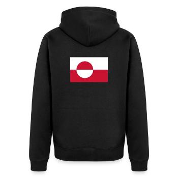 Drapeau du Groenland - Veste à capuche bio Premium Unisexe - noir - Dos - Nico (187cm)