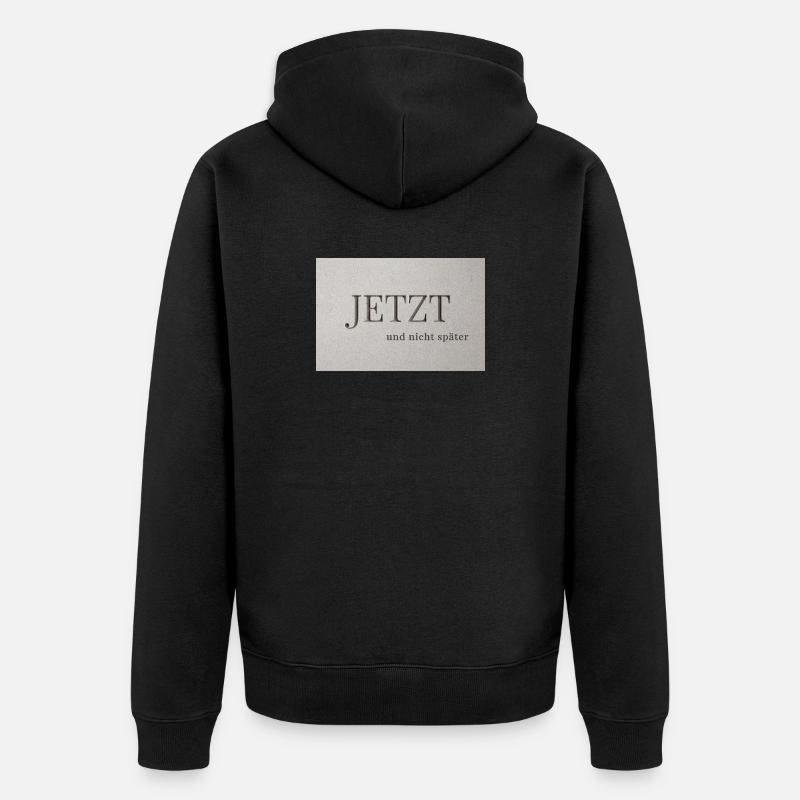 MAINTENANT – et pas plus tard - Veste à capuche bio Premium Unisexe - noir