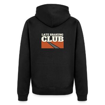 Autocross de piste de la Journée de la Piste Poussière de Frein HPDE - Veste à capuche bio Premium Unisexe - noir - Dos - Nico (187cm)