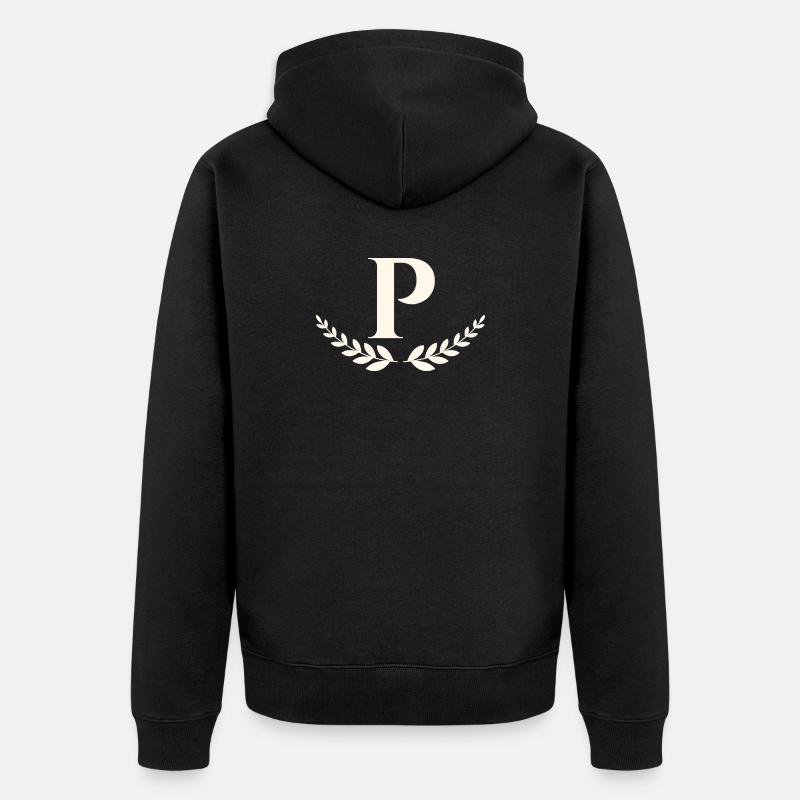 P - Unisex Premium Bio Zip Hoodie - Schwarz
