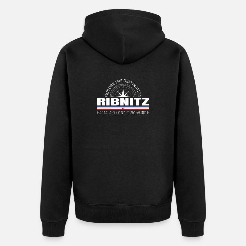 Ribnitz - Unisex Premium Bio Zip Hoodie - Schwarz