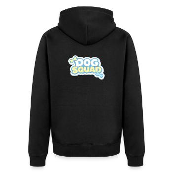 Dog Squad Pastel Dog Gang - Unisex Premium Organic Zip Hoodie - black - Back - Nico (187cm)