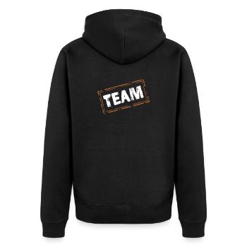 Équipe - Veste à capuche bio Premium Unisexe - noir - Dos - Nico (187cm)