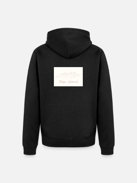 Kampenwand - Unisex Premium Bio Zip Hoodie - Schwarz