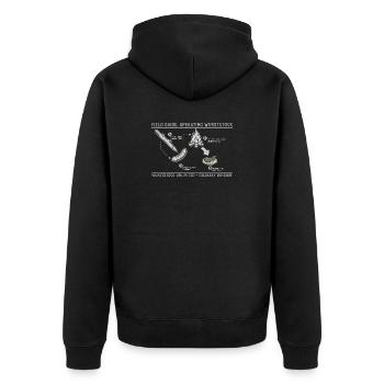 Guide de terrain du bâton de saucisse Art du grill - Veste à capuche bio Premium Unisexe - noir - Dos - Nico (187cm)