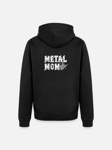 Metal Mom Cadeau Maman Heavy Metal Rock - Veste à capuche bio Premium Unisexe - noir