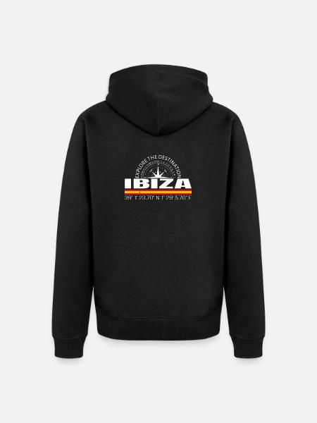 Ibiza - Unisex Premium Organic Zip Hoodie - black