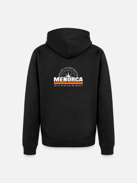 Menorca - Unisex Premium Bio Zip Hoodie - Schwarz