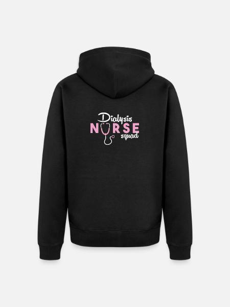 Dialyse Krankenschwester - Unisex Premium Bio Zip Hoodie - Schwarz
