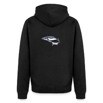 baleine à bosse - baleine à la baleine à bosse Bosse - Veste à capuche bio Premium Unisexe - noir - Dos - Nico (187cm)