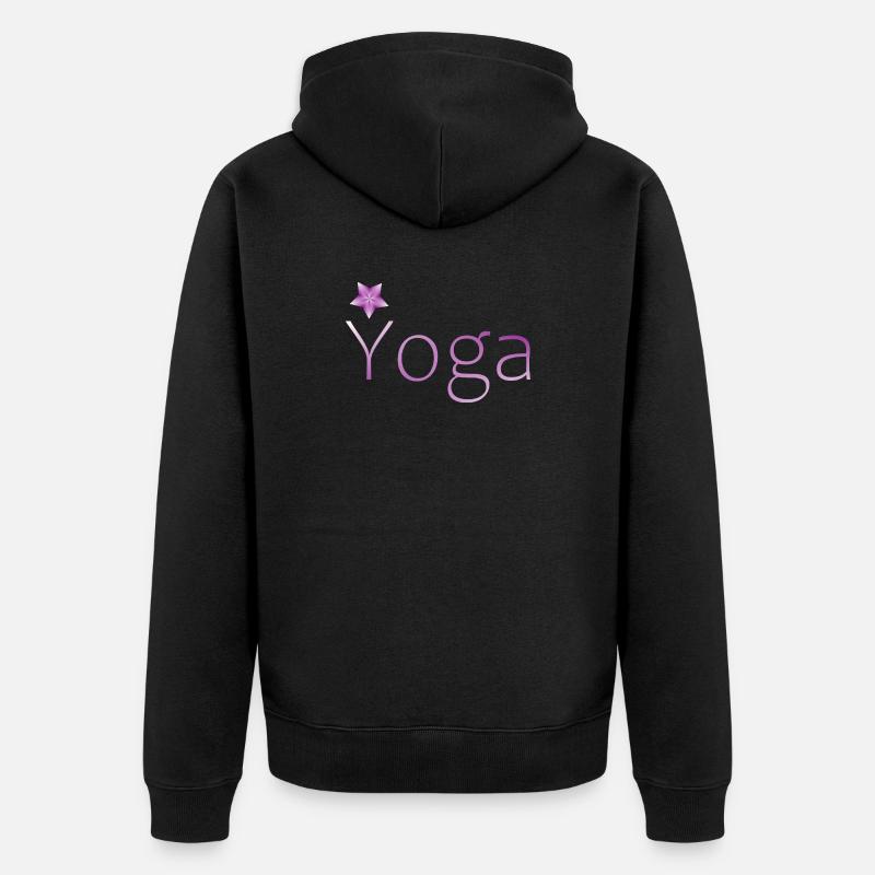 yoga méditation idée cadeau cadeau - Veste à capuche bio Premium Unisexe - noir
