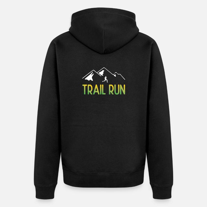 Course de sentier - Veste à capuche bio Premium Unisexe - noir