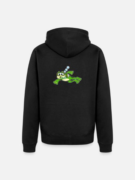 Plongeon de plongée de nage - Veste à capuche bio Premium Unisexe - noir