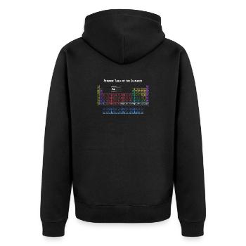 Periodic Table of the Elements - Unisex Premium Organic Zip Hoodie - black - Back - Nico (187cm)