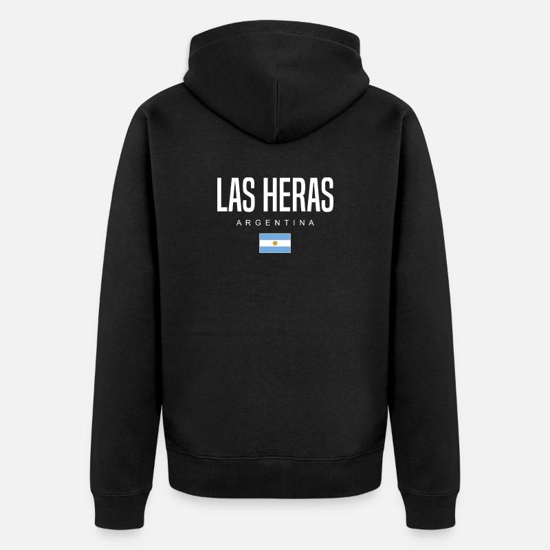 Las Heras Argentine Argentins - Veste à capuche bio Premium Unisexe - noir