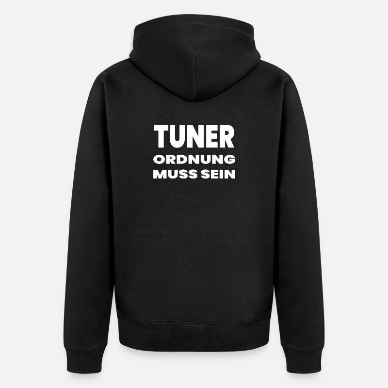 Tuner - Unisex Premium Bio Zip Hoodie - Schwarz