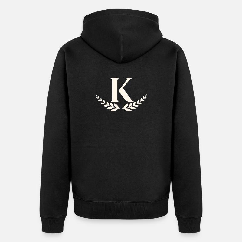 K - Unisex Premium Bio Zip Hoodie - Schwarz