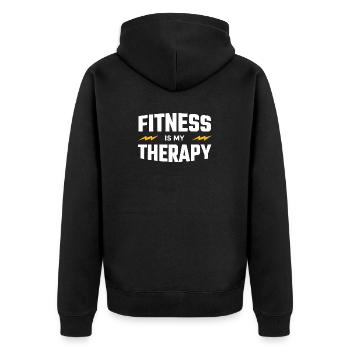 Chemise de fitness - Veste à capuche bio Premium Unisexe - noir - Dos - Nico (187cm)