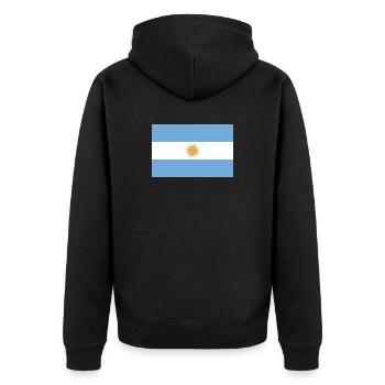 drapeau argentin - Veste à capuche bio Premium Unisexe - noir - Dos - Nico (187cm)
