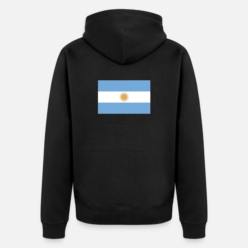 drapeau argentin - Veste à capuche bio Premium Unisexe - noir