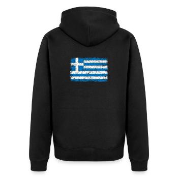 Grèce - Veste à capuche bio Premium Unisexe - noir - Dos - Nico (187cm)